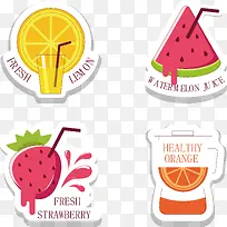 彩色精美水果贴纸-空若网 彩色精美水果贴纸-空若网