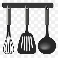 手绘厨房工具勺铲架-空若网 手绘厨房工具勺铲架-空若网