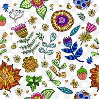 多彩花朵背景-空若网 多彩花朵背景-空若网