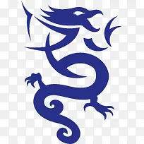 创意龙花纹龙标志-空若网 创意龙花纹龙标志-空若网