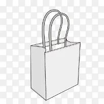 手绘白色手提袋-空若网 手绘白色手提袋-空若网