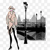 时尚手绘女孩-空若网 时尚手绘女孩-空若网