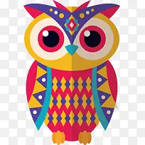 可爱花纹猫头鹰设计-空若网 可爱花纹猫头鹰设计-空若网