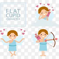 扁平化蓝色爱情天使-空若网 扁平化蓝色爱情天使-空若网