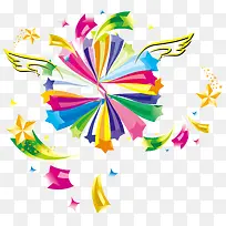 彩色立体星星-空若网 彩色立体星星-空若网