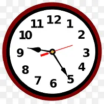 红色边框的卡通挂表-空若网 红色边框的卡通挂表-空若网