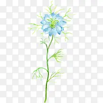 蓝色花优雅水彩-空若网 蓝色花优雅水彩-空若网
