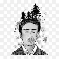 插画-空若网 插画-空若网