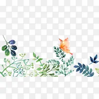 手绘树木植物叶子装饰-空若网 手绘树木植物叶子装饰-空若网