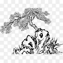 成长的古树手绘图-空若网 成长的古树手绘图-空若网