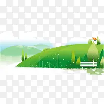 矢量春天风景-空若网 矢量春天风景-空若网