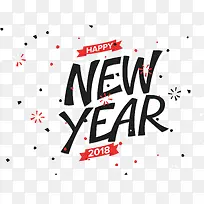 2018新年快乐艺术字-空若网 2018新年快乐艺术字-空若网