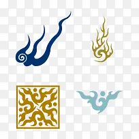 绿色花纹装饰矢量图-空若网 绿色花纹装饰矢量图-空若网