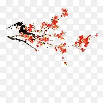 水墨画梅花素材节日素材-空若网 水墨画梅花素材节日素材-空若网