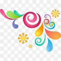 彩色潮流花纹-空若网 彩色潮流花纹-空若网