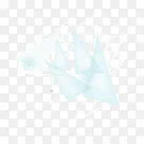 矢量蓝色透明三角形立体图案-空若网 矢量蓝色透明三角形立体图案-空若网
