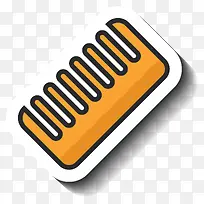 橙色矢量卡通梳子-空若网 橙色矢量卡通梳子-空若网