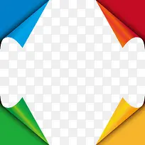 手绘多彩纸张折纸-空若网 手绘多彩纸张折纸-空若网