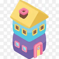 可爱房子免抠素材-空若网 可爱房子免抠素材-空若网