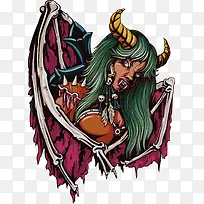 矢量手绘恶魔-空若网 矢量手绘恶魔-空若网