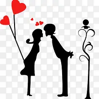 卡通情侣墙贴-空若网 卡通情侣墙贴-空若网