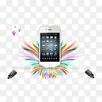 彩色翅膀羽毛 手机-空若网 彩色翅膀羽毛 手机-空若网