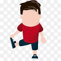 手绘卡通男孩摸脚-空若网 手绘卡通男孩摸脚-空若网