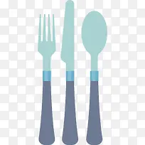 扁平餐具刀叉图标设计-空若网 扁平餐具刀叉图标设计-空若网