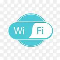 蓝色WiFi标签矢量图-空若网 蓝色WiFi标签矢量图-空若网