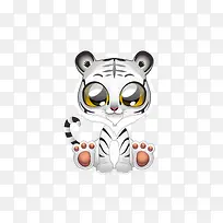 小白虎可爱的大眼睛免抠素材-空若网 小白虎可爱的大眼睛免抠素材-空若网