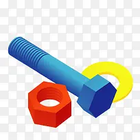 螺丝和螺丝帽卡通图-空若网 螺丝和螺丝帽卡通图-空若网