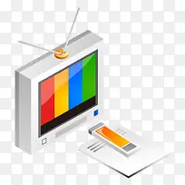 卡通白色电视装饰-空若网 卡通白色电视装饰-空若网