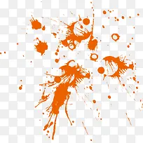 橙色飞溅颜料矢量图-空若网 橙色飞溅颜料矢量图-空若网