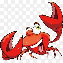 卡通可爱动物海报设计装饰龙虾-空若网 卡通可爱动物海报设计装饰龙虾-空若网