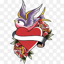 卡通小鸟爱心-空若网 卡通小鸟爱心-空若网