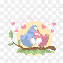 Ê÷Ö¦Éϵİ®ÇéÄñʸÁ¿Í¼-¿ÕÈôÍø Ê÷Ö¦Éϵİ®ÇéÄñʸÁ¿Í¼-¿ÕÈôÍø