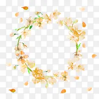 橙色清新花藤边框纹理-空若网 橙色清新花藤边框纹理-空若网