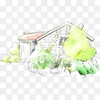 卡通可爱手绘房子-空若网 卡通可爱手绘房子-空若网