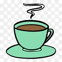 绿色卡通咖啡装饰-空若网 绿色卡通咖啡装饰-空若网