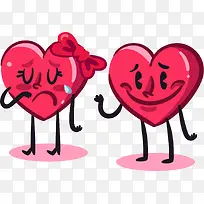 情人节红色爱心情侣-空若网 情人节红色爱心情侣-空若网