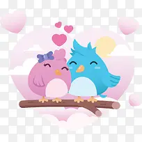 粉红爱情鸟七夕节-空若网 粉红爱情鸟七夕节-空若网