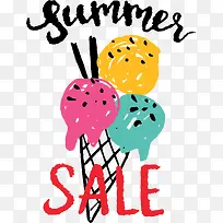 手绘冰激凌夏日促销-空若网 手绘冰激凌夏日促销-空若网