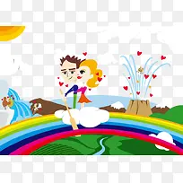 浪漫爱情插画-空若网 浪漫爱情插画-空若网