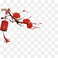 免抠红色的花朵灯笼-空若网 免抠红色的花朵灯笼-空若网