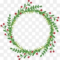 红色果子圣诞边框-空若网 红色果子圣诞边框-空若网