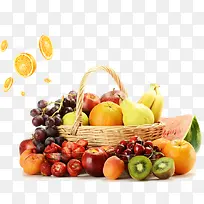 免抠水果编制篮子-空若网 免抠水果编制篮子-空若网