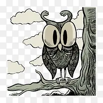 矢量猫头鹰-空若网 矢量猫头鹰-空若网