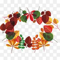 五彩的秋日树叶边框-空若网 五彩的秋日树叶边框-空若网