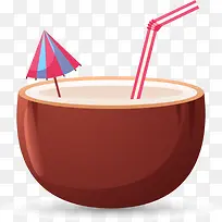 夏季水果棕色椰子-空若网 夏季水果棕色椰子-空若网