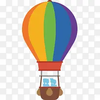扁平化五彩热气球素材-空若网 扁平化五彩热气球素材-空若网
